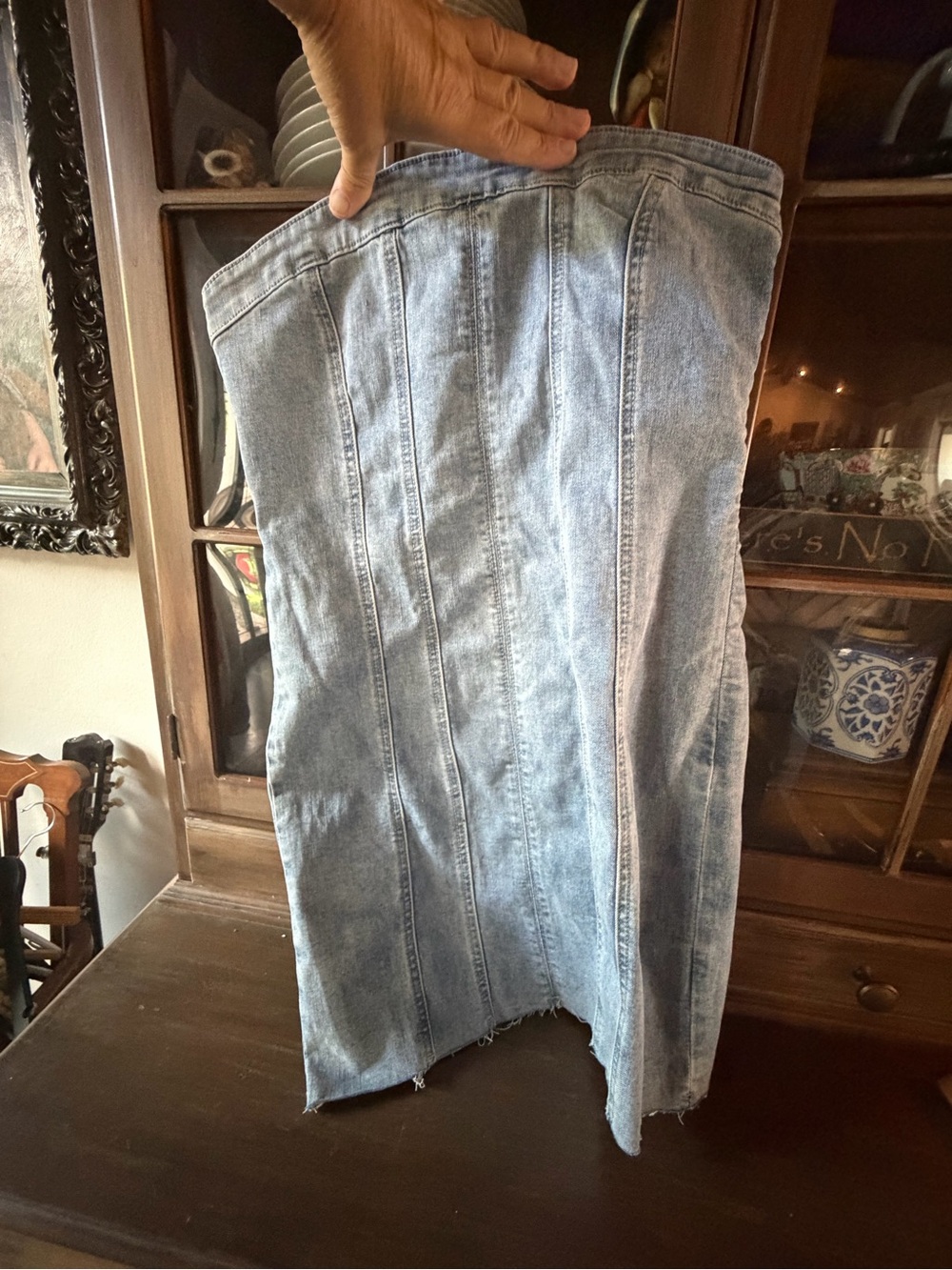 Just Quella Light Blue Denim Skirt